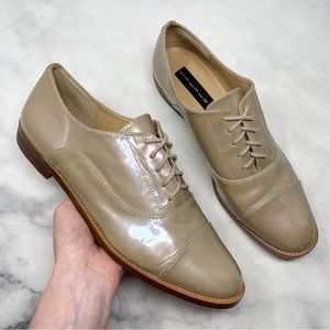 Elegant Beige Women's Oxford Shoes